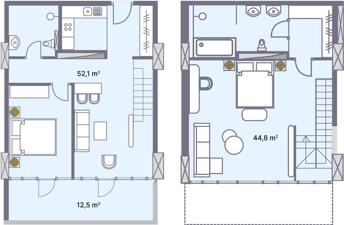 apartment, 109.4 m², 10 floor, Wyndham Grand Aqua in Batumi