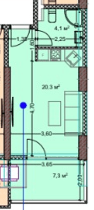 studio, 32.4 m², 15 floor in "Prime Residence"