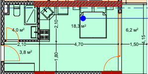 studio, 33.4 m², 5 floor in "Lagoon Resort"