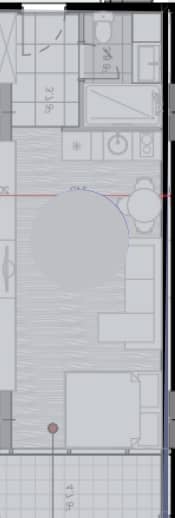 studio, 36 m², 9 floor in "Novotel Living"