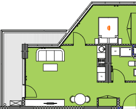 1-bedroom apartment, 54.61 m², 14 floor in "Palm Residence"