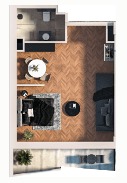 studio, 51.8 m², 12 floor, Boulevard Point in Batumi