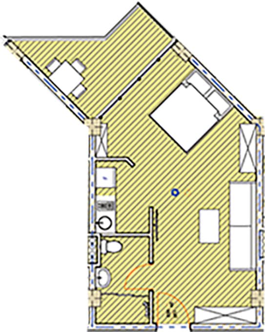 单间，40.4 m²，6 层，位于“Citron Residence Chakvi”