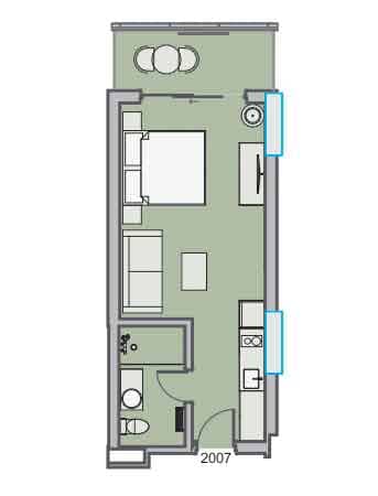 studio, 36.8 m², Floor 22 in "Dreamland Oasis"