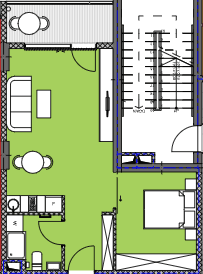 1-комнатная квартира, 46.81 м², 6 этаж в ЖК "Palm Residence"