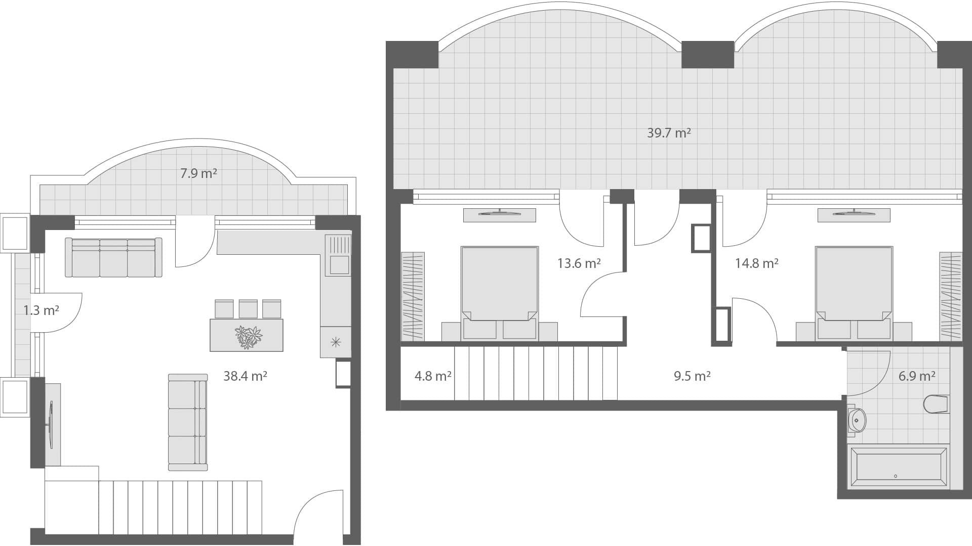 3-bedroom apartment, 136.9 m², 4 floor in "Wyndham Grand Family Club"