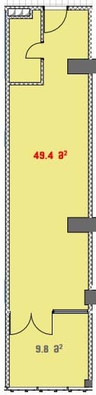 单间，49.4 m²，4 层，位于“White House”