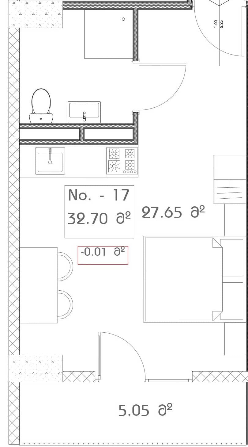 studio, 32.7 m², 13 floor, Mardi Aquapark Wellness Resort in Batumi