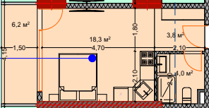 studio, 33.4 m², 7 floor in "Lagoon Resort"
