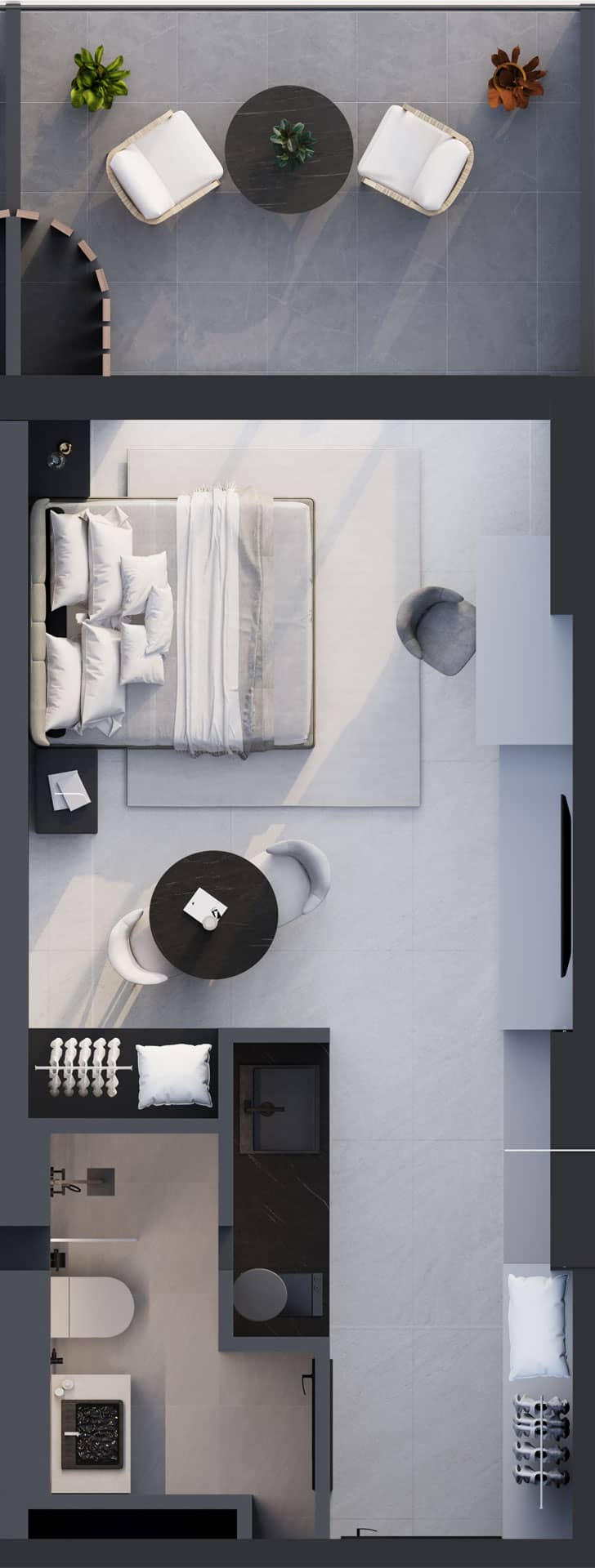 1-bedroom apartment, 38.8 m², 4 floor in "Montemar"