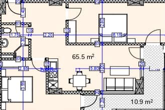 2-bedroom apartment, 76.4 m², 22 floor, Modern Ultra in Batumi