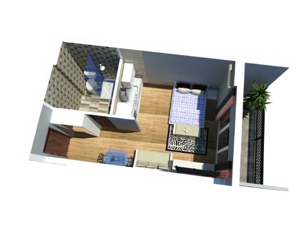 studio, 31.14 m², 10 floor, Green House in Batumi