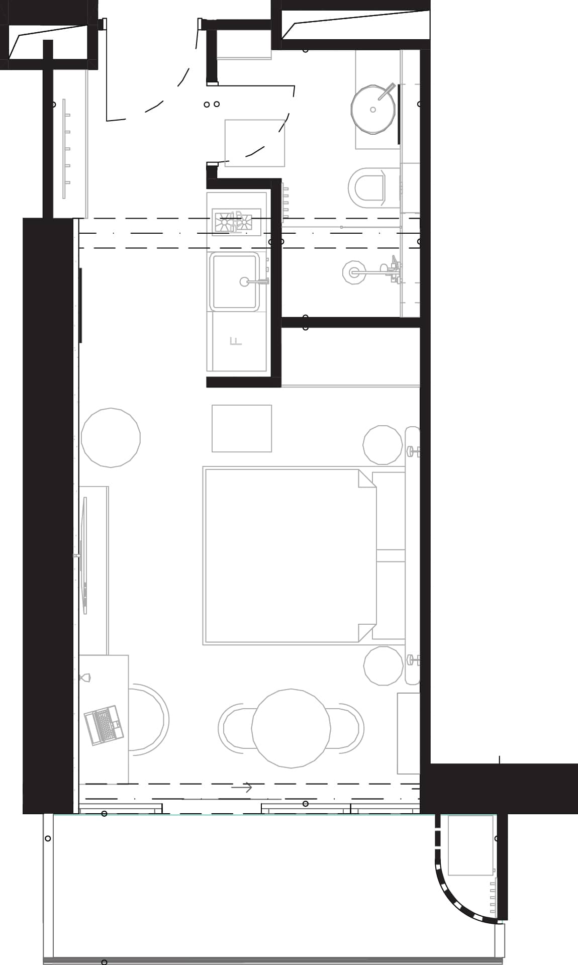 一居室公寓，35.2 m²，15 层，位于“Montemar”