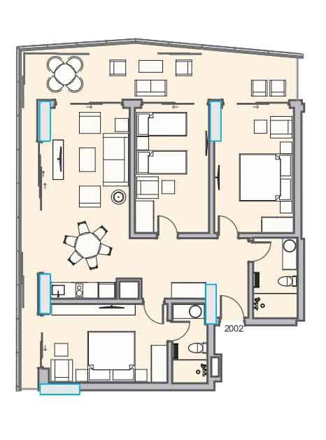 4-bedroom apartment, 126.5 m², Floor 20 in "Dreamland Oasis"