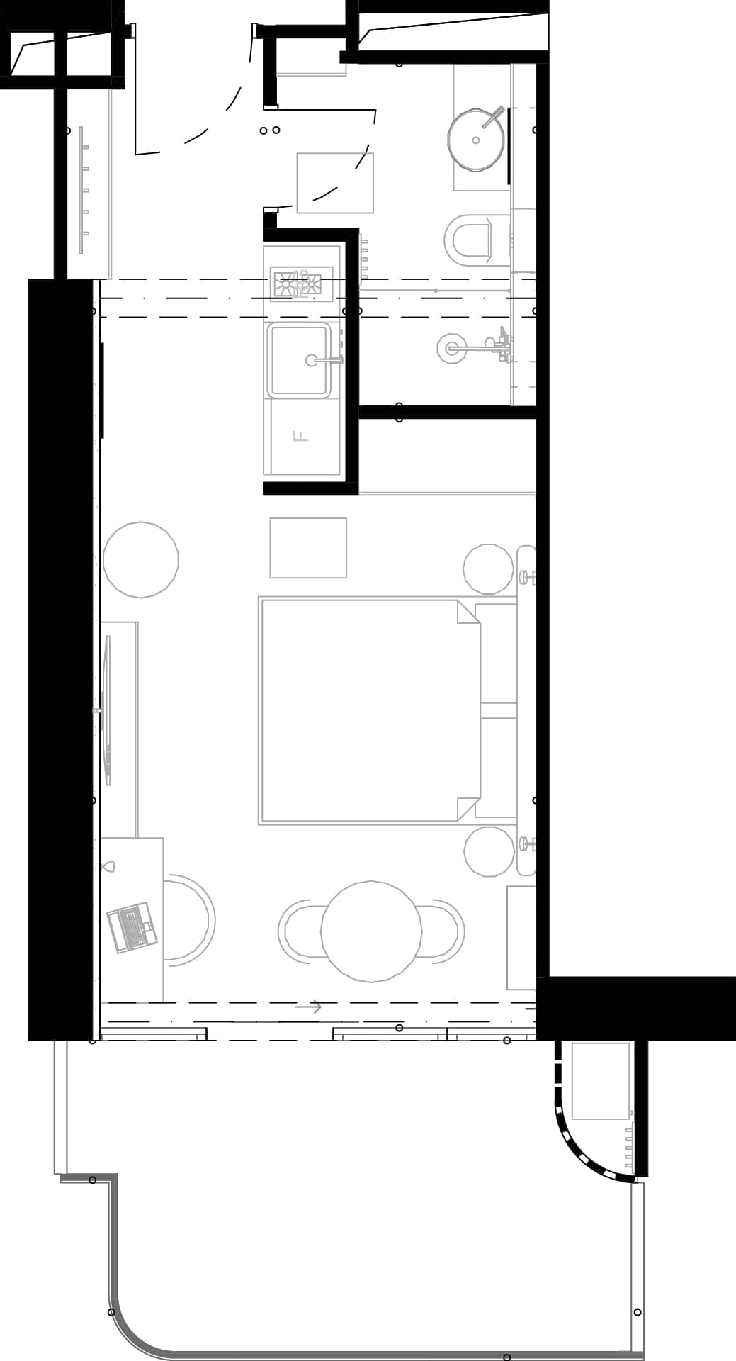 1-bedroom apartment, 39.2 m², 11 floor, Montemar in Batumi