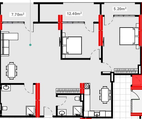 2-bedroom apartment, 147.3 m², 2 floor, Lemon Garden in Batumi