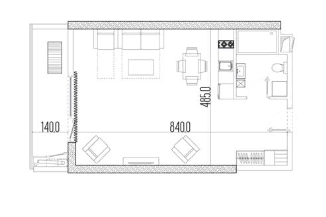studio, 47 m², 20 floor, Intourist Residence in Batumi