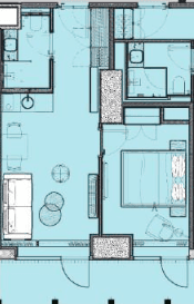 1-bedroom apartment, 50.6 m², 10 floor, Radisson Residences in Batumi