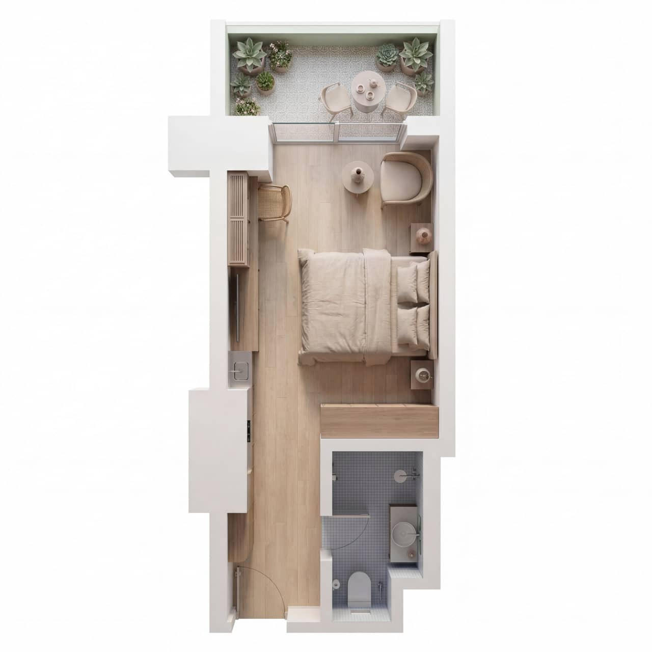 Студия, 37.1 м², 4 этаж в ЖК "Pontus Rotana Resort & Spa Gonio"