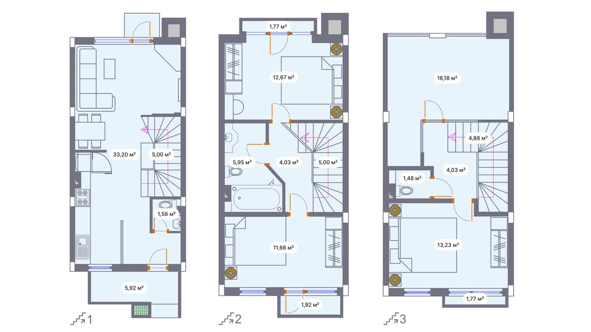 4-комнатная квартира, 130.75 м², 1 этаж в ЖК "Wyndham Grand Riviera"