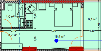 Студия, 32.7 м², 4 этаж в ЖК "Lagoon Resort"