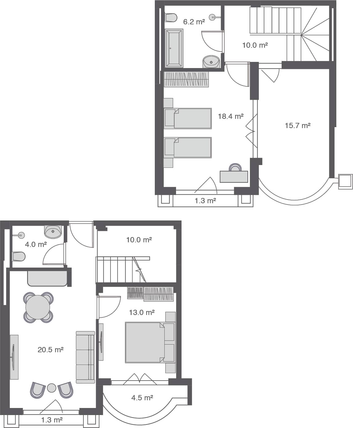 2-ოთახიანი ბინა, 104.9 მ², 4 სართული "Wyndham Grand Family Club"-ში