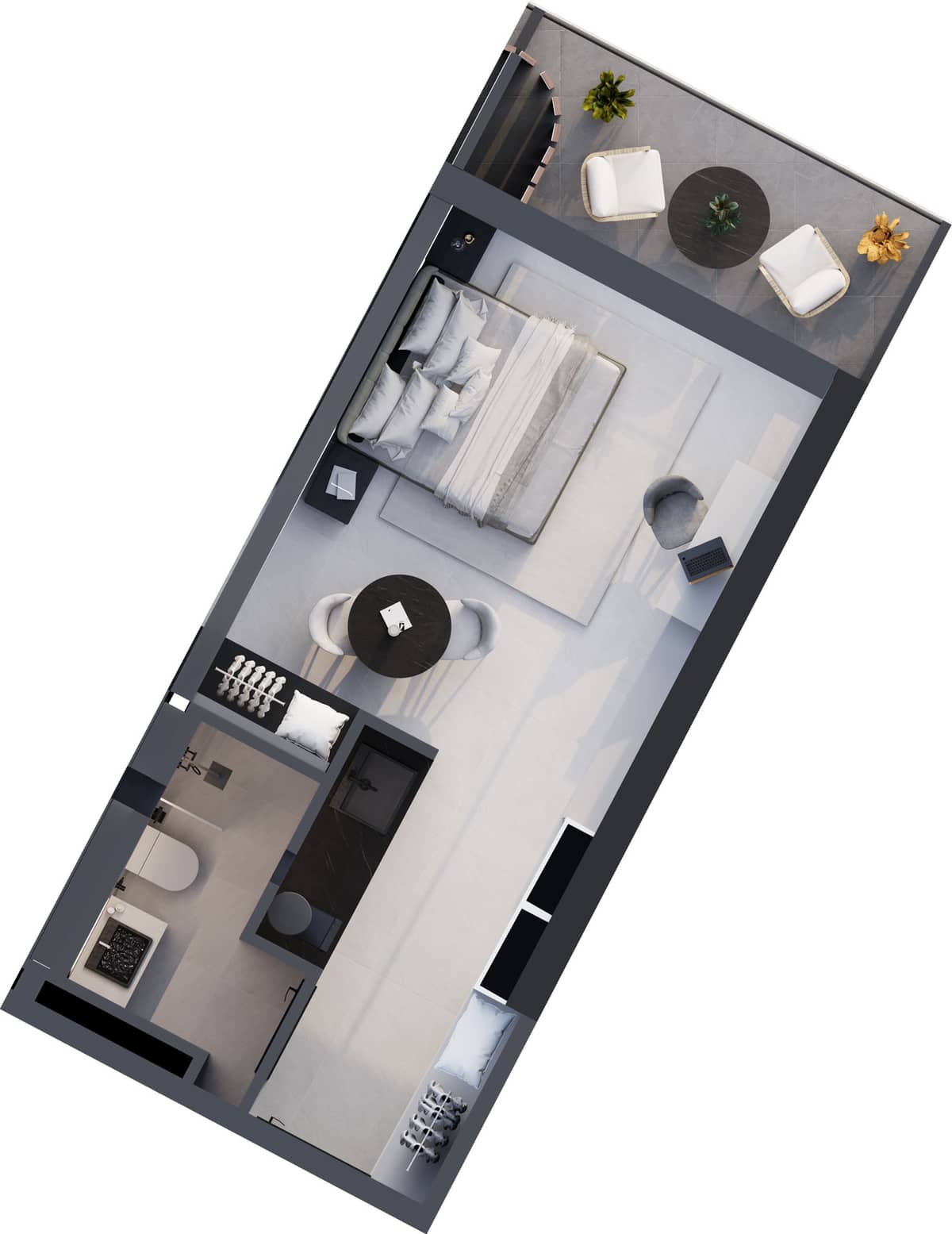 1-bedroom apartment, 34.4 m², 16 floor, Montemar in Batumi