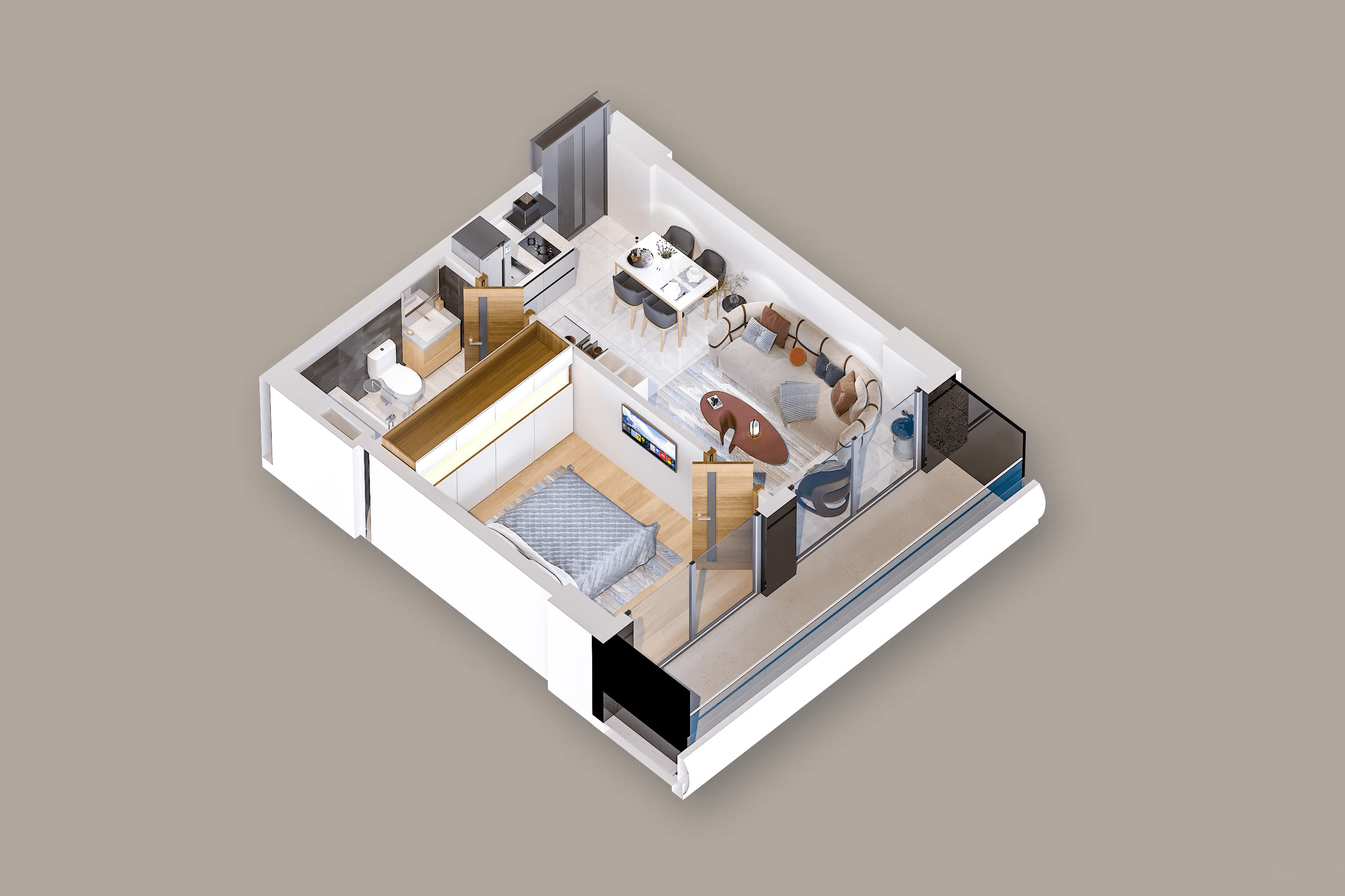 {{roomApartmentOrStudio}}, 43 м², 3 этаж в ЖК "Ber Tower"