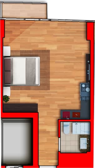 Студия, 35.3 м², 10 этаж в ЖК "Batumi View"