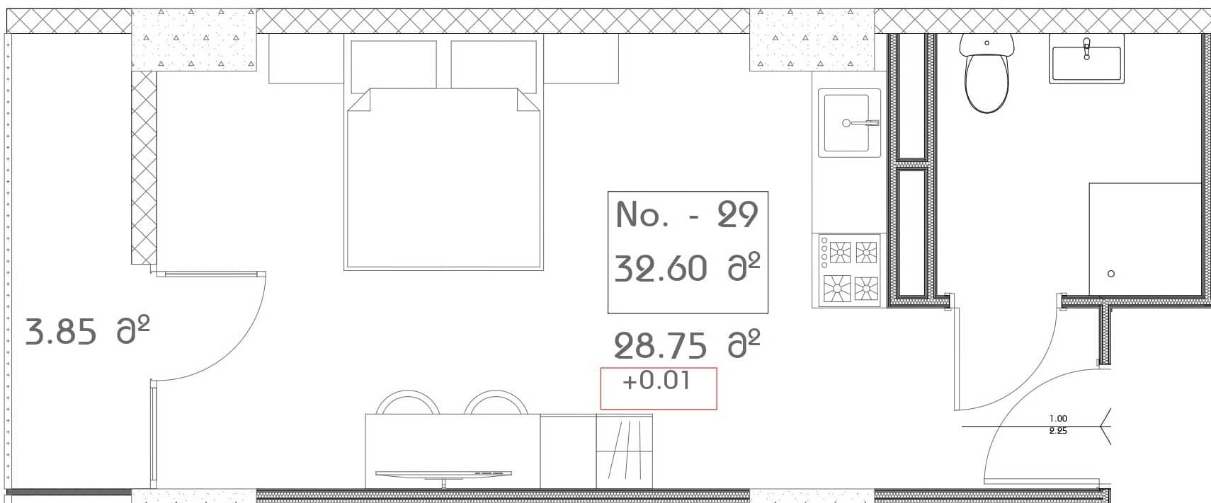 单间，32.6 m²，2 层，位于“Mardi Aquapark Wellness Resort”