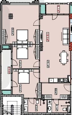 3-bedroom apartment, 143.3 m², 12 floor in "Piazza Residence"