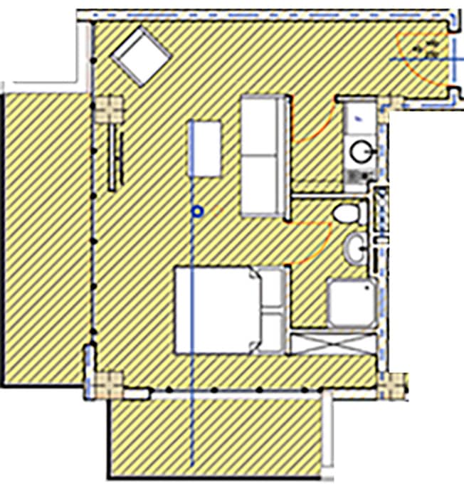单间，47.3 m²，4 层，位于“Citron Residence Chakvi”
