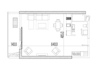 studio, 37 m²,  floor in "Intourist Residence"