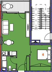 studio, 46.81 m², 13 floor in "Palm Residence"