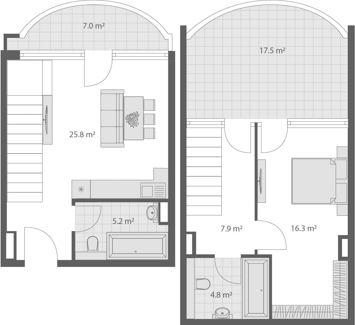 两居室公寓，84.5 m²，4 层，位于“Wyndham Grand Family Club”
