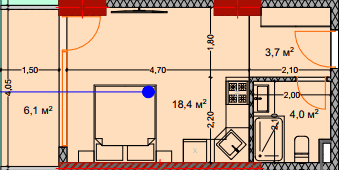 studio, 33.3 m², 4 floor in "Lagoon Resort"