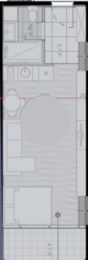 studio, 37.5 m², 3 floor, Novotel Living in Batumi