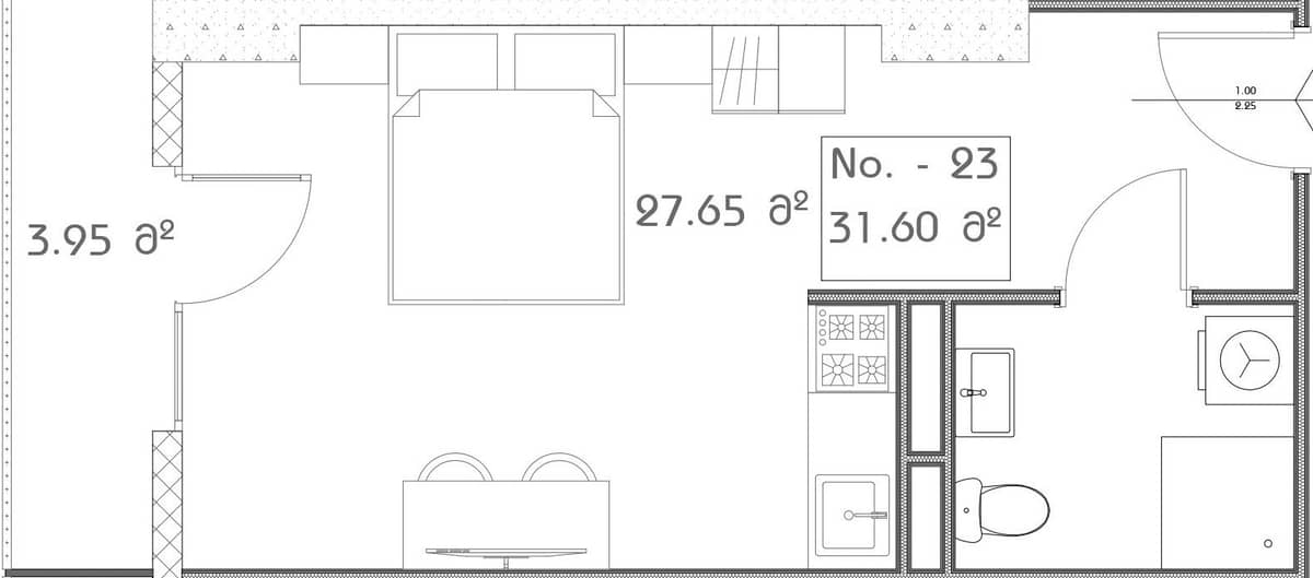 studio, 31.6 m², 15 floor, Mardi Aquapark Wellness Resort in Batumi