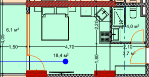studio, 32.7 m², 6 floor in "Lagoon Resort"