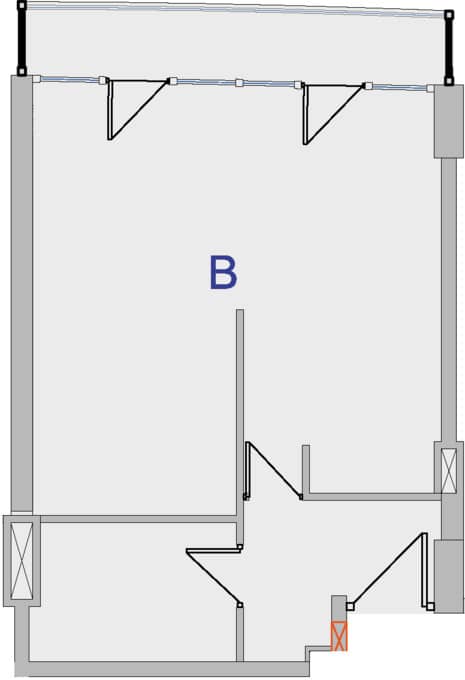 一居室公寓，48.35 m²，7 层，位于“Metro City Residence”