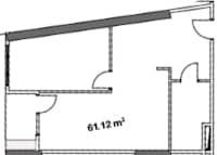 1-комнатная квартира, 61.12 м², 12 этаж в ЖК "STATUS HOUSE"