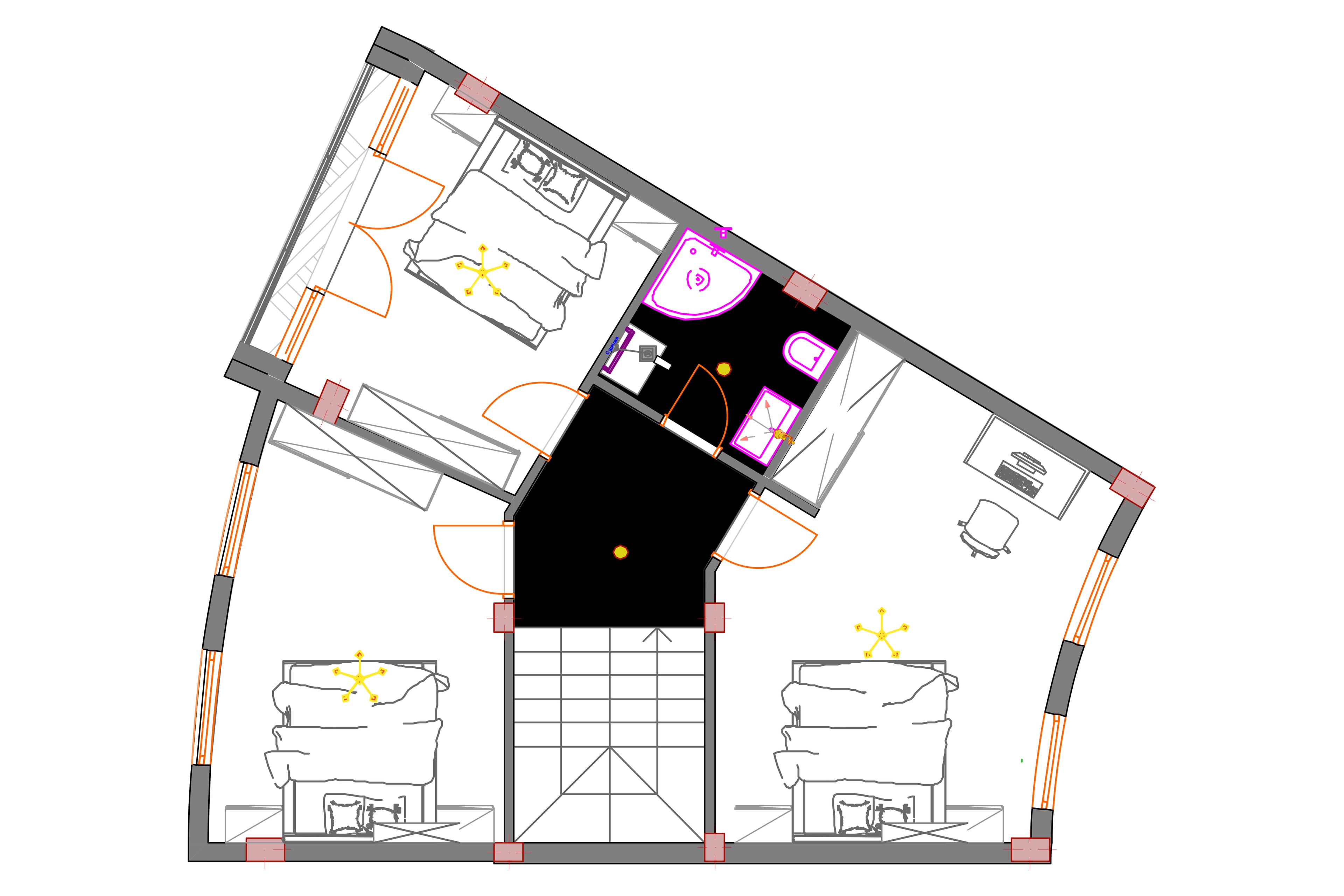 2-bedroom apartment, 243.9 m²,  floor in "Green Side Kvariati"