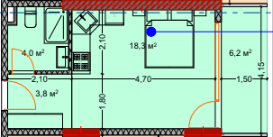 studio, 32.7 m², 6 floor in "Lagoon Resort"