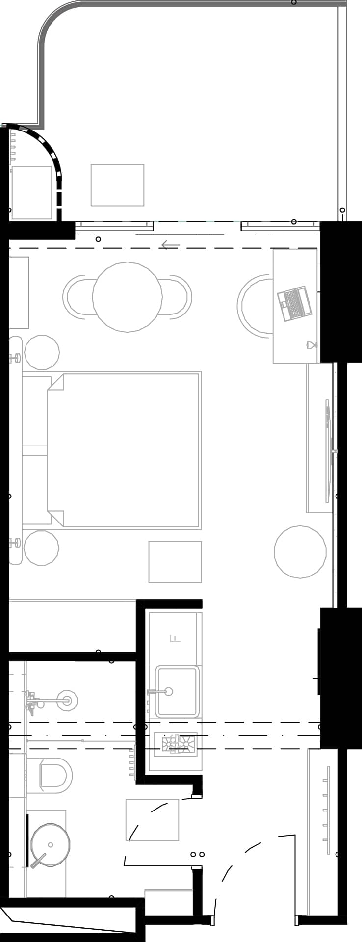 一居室公寓，38.2 m²，6 层，位于“Montemar”