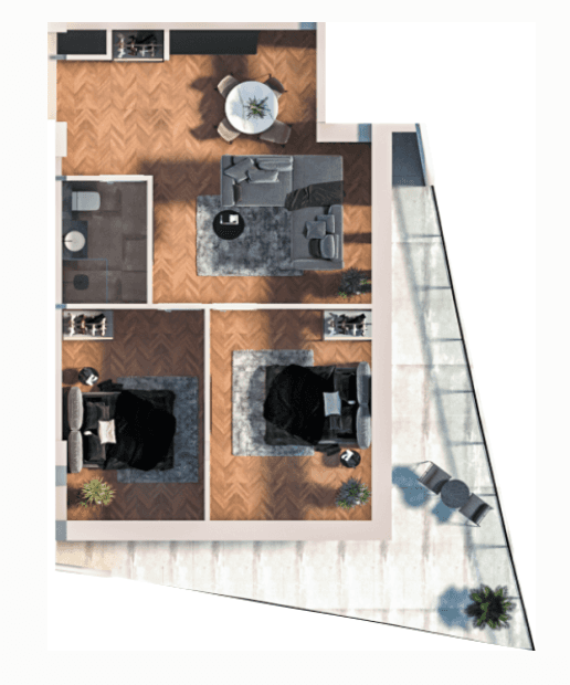 2-bedroom apartment, 92.5 m², 8 floor in "Boulevard Point"