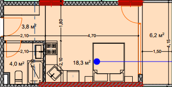 studio, 32.7 m², 2 floor in "Lagoon Resort"