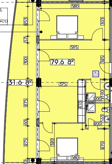 2-bedroom apartment, 111.2 m², 10 floor in "Swiss village"