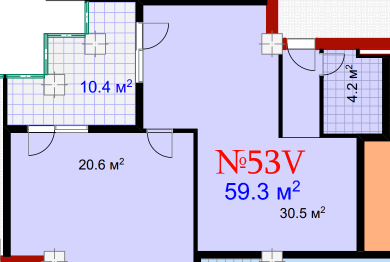 1-bedroom apartment, 69.7 m², 17 floor, Mardi City Center in Batumi