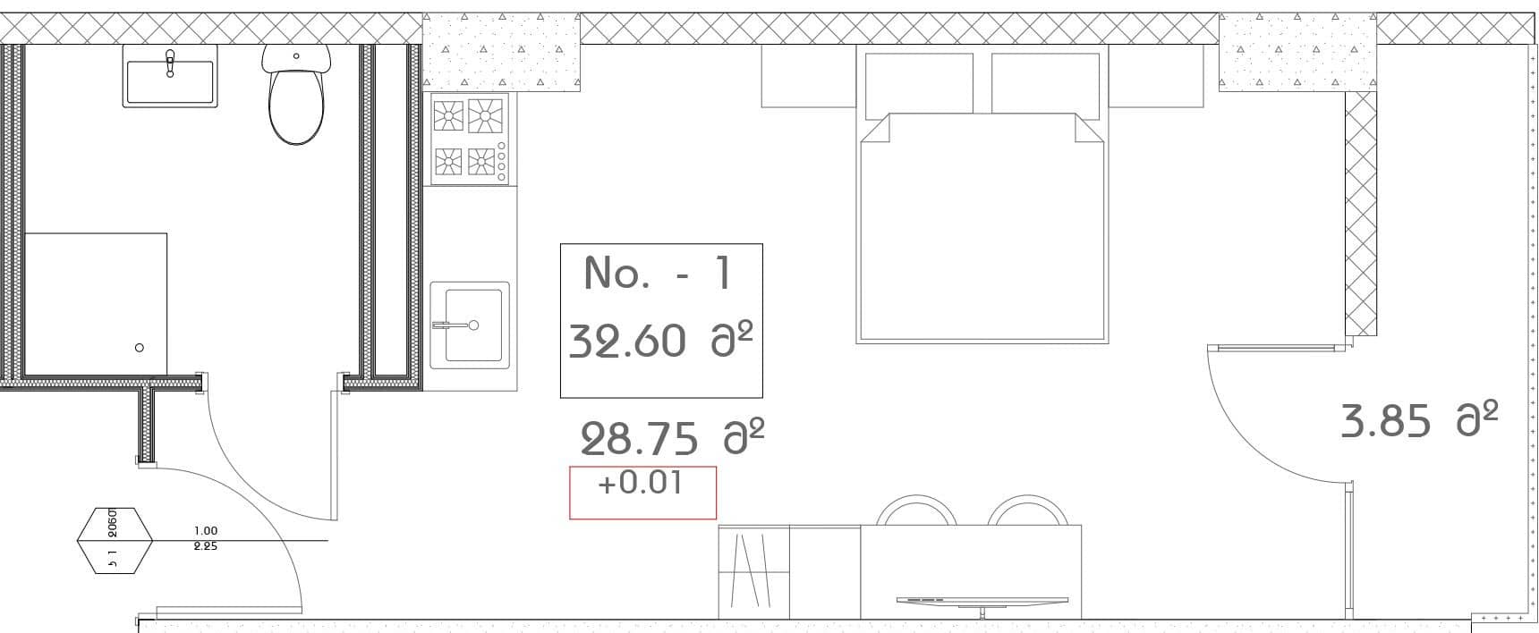 单间，32.6 m²，5 层，位于“Mardi Aquapark Wellness Resort”