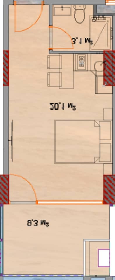 studio, 33.2 m², 18 floor in "Horizon Grand Residence"